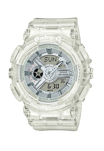 CASIO BABY-G Digital Quartz White Resin Women Watch #BA-110CR-7ADR