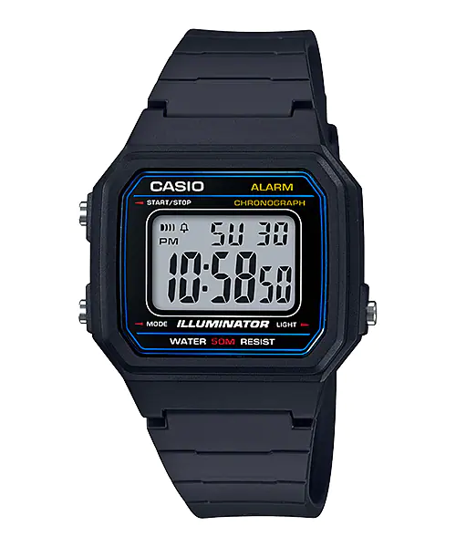 CASIO Mens Watch with Digital Stopwatch Alarm #W-217H-1AVDF