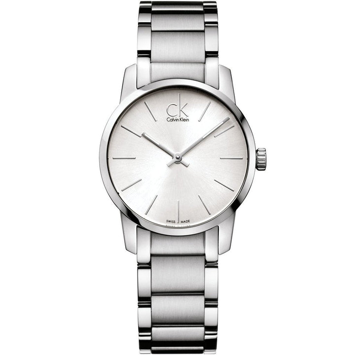 NEW Calvin Klein City Stainless Steel Ladies Watches - Silver K2G23126