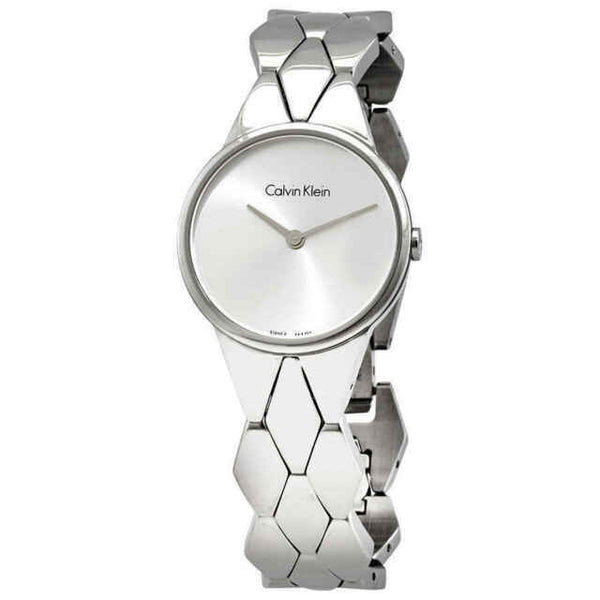 NEW Calvin Klein Snake Steel Ladies Watches - Silver K6E23146