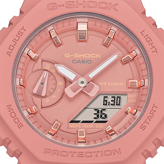 CASIO Pink G-SHOCK Women Watch #GMA-S2100-4A2ER close up