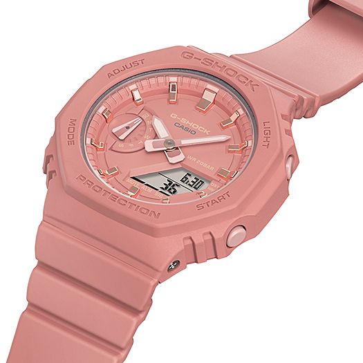 CASIO Pink G-SHOCK Women Watch #GMA-S2100-4A2ER close up