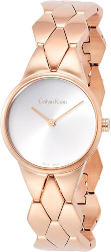 NEW Calvin Klein Snake Steel Ladies Watches - Rose K6E23646